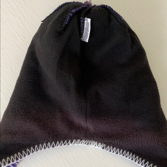Purple Bonnet Snowflake Winter Bohemian Whimsical Beanie Hat Bohemian Cozy - Picture 9 of 10